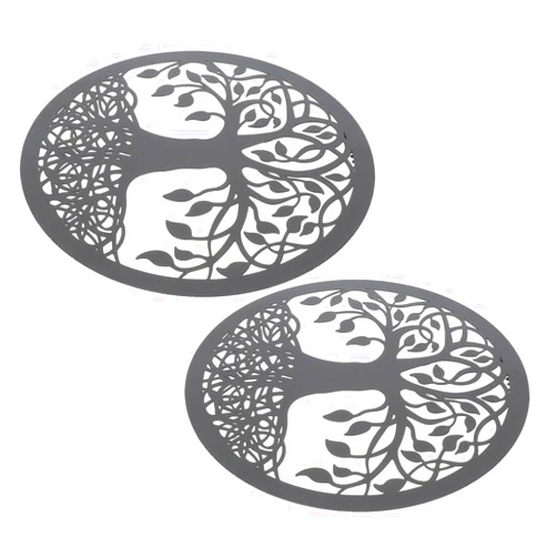BESPORTBLE 2pcs Wall Hanging Indoor Decor Outdoor Decor Living Room Decoration Wall Decoration Tree Wall Art Family Tree Hanging Tree Wall Decor Hanging Wall Art Kitchen Decorations Wall Iron