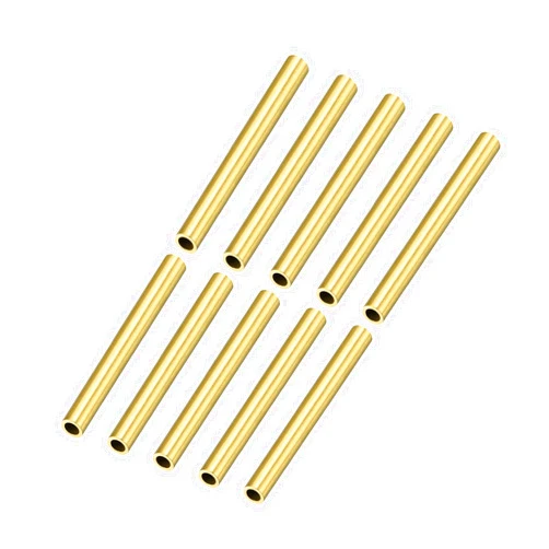 METALLIXITY Brass Tube (3mm OD x 0.5mm Wall T x 30mm L) 16Pcs, Craft Tubing - for Home Decoration, DIY Handicraft
