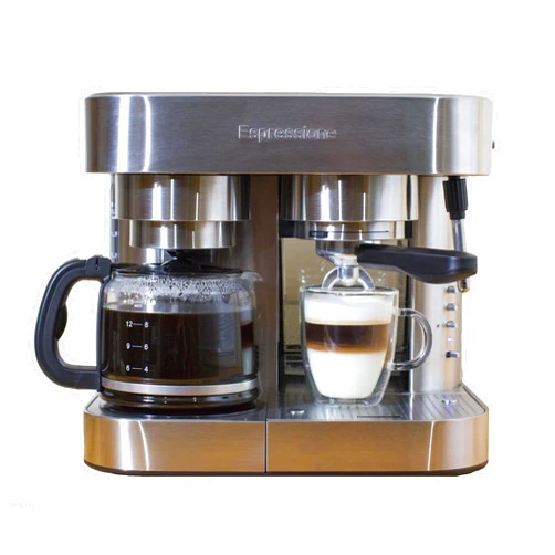 Espressione Combination Stainless Steel Espresso + Coffee Maker, 10 cups