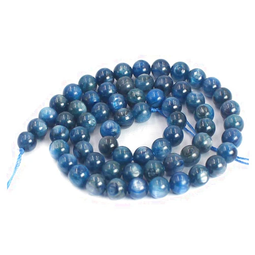 SR BGSJ Natural 6mm Round Blue Kyanite Gemstone Jewelry Making Beads Strand 15
