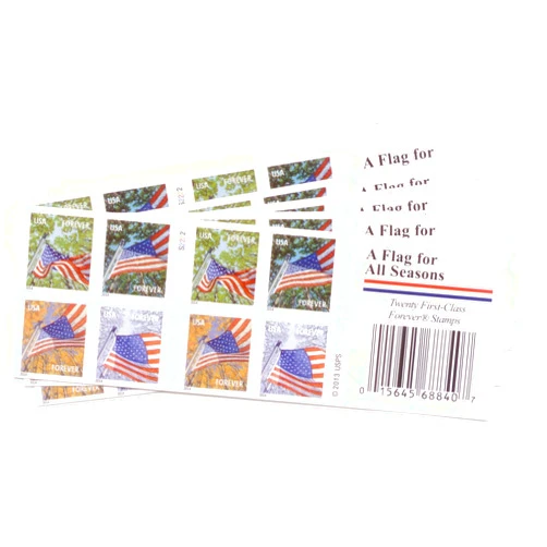 United States Postal Service USPS Flags for All Seasons Forever Stamps 100 Stamps (5 Books of 20)