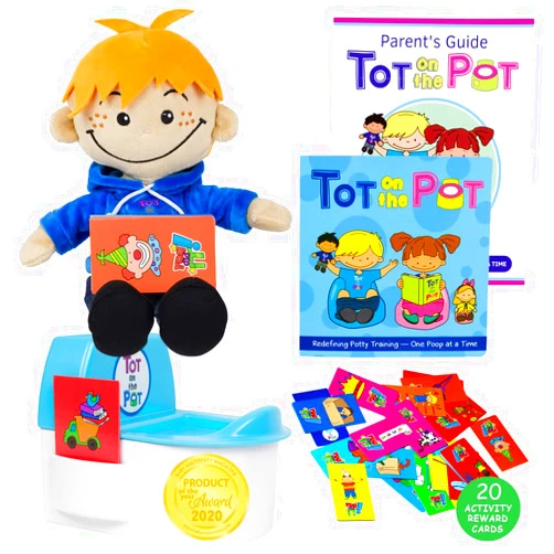 Tot on the Pot Potty Training with Tot On The Pot, Complete System Includes Parent's Guide, Children's Book, Potty Doll, Toy Potty & Activity Reward Cards, Pediatrician Recommended & Play Based Learning (Andy)