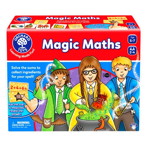 Orchard Toys Moose Games Magic Maths Game. an exciting and spellbinding Math Game. for Ages 5-7 and for 2-4 Players