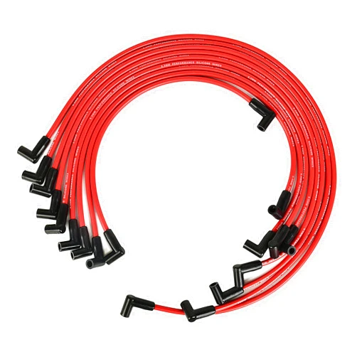 RLP Universal Spark Plug Wire Set - 8.5mm Red High Performance - Compatible with Chevy GM SBC BBC Engines Small Block 305 307 327 350 Big Block 427 454 502 and More with HEI Distributor