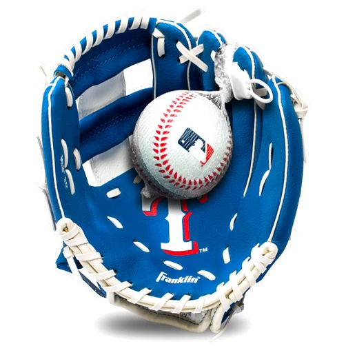 Franklin Sports MLB Youth Teeball Glove and Ball Set - Kids Baseball and Teeball Glove and Ball - Perfect First Kids Glove - 9.5