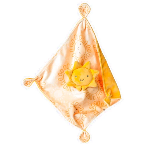 Mary Meyer Sweet Soothie Lovey Security Blanket, 10 x 10-inches, Sunshine