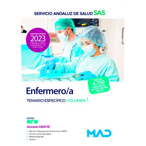 Spanish Edition by 7 EDITORES (Author), DOMINGO GOMEZ MARTINEZ (Author), JOAQUIN TORRES MORENO (Author), LUIS FERNANDO RODRIGUEZ SUAREZ (Author), Mª JOSE GARCIA BERMEJO (Author), ROCIO CLAVIJO GAMERO (Author), CARMEN SILVA GARCIA (Author), MIGUEL A. RICO CORRAL (Author), CLAUDIO BUENO MARISCAL (Author), JOSE CARLOS CARRILLO GONZALEZ (Author), JOSÉ LUIS GARRIDO VELA (Author), LUIS SILVA GARCIA (Author), LIDIA MARINA PONCE MARTINEZ (Author), DAMIÁN MUÑOZ SIMARRO (Author), AGUSTIN MIGUEZ BURGOS (Author), RAFAEL SANTIAGO SOUTO FERNÁNDEZ (Author), DOMINGO MUÑOZ ARTEAGA (Author), ANTONIO CABALLERO OLIVER (Author), HERMINIA ANDRADES ROMERO (Author), JUAN MANUEL GIL RAMOS (Author), CABELLOS-NOCQ CAROLINA TESSAINER (Author) & 18 more Enfermero/a del Servicio Andaluz de Salud. Temario específico volumen 1