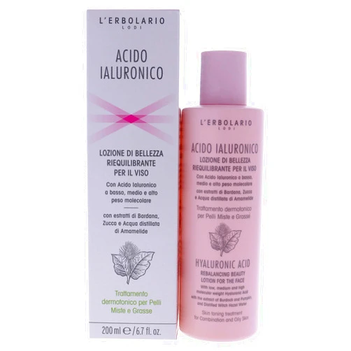 L'Erbolario Hyaluronic Acid Rebalancing Beauty Lotion - Body Cream with Hyaluronic Acid - Firming Moisturizer - Lightweight Body Lotion - 6.7 oz
