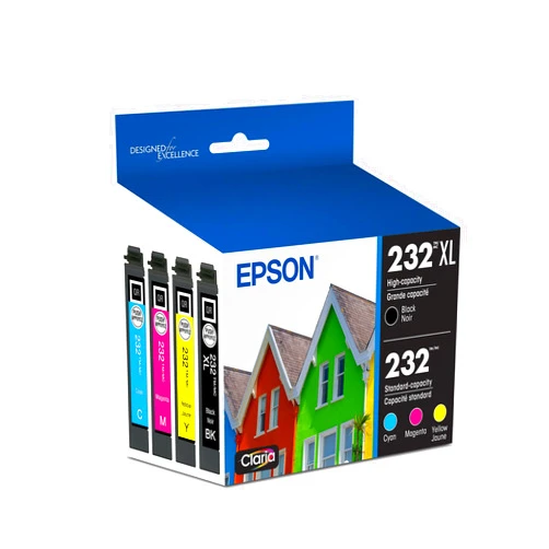EPSON 232 Claria Ink High Capacity Black & Standard Color Cartridge Combo Pack (T232XL-BCS) Works with WorkForce WF-2930, WF-2950, Expression XP-4200, XP-4205
