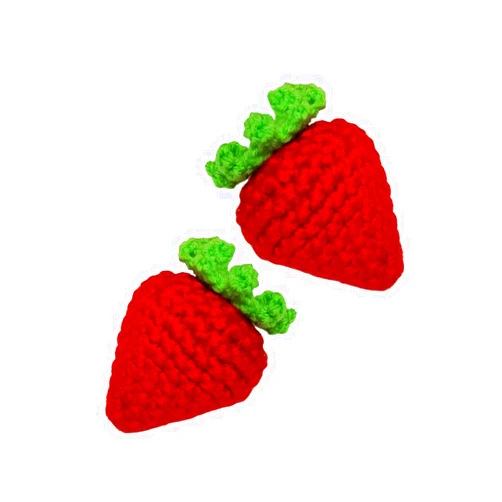 Bruiser McKitty Cat Toy, Catnip Toy, Strawberry Cat Toy, Crocheted, Interactive Toys for Cats, Cat Kicker Toy, Handmade Cat Toy, 3-1/2