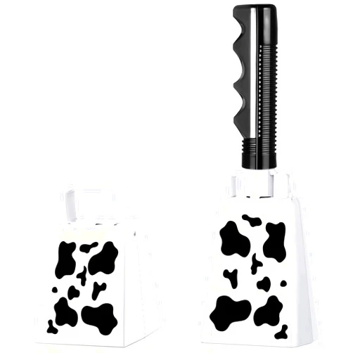 Boao 2 Pieces Cow Bell with Handle Noise Makers Cowbells for Sporting Events Football Games 8.6 Inch Hand Percussion Cheering Loud Call Bell Musical Instruments Call Bell Alarm for Parties(Lovely Style)