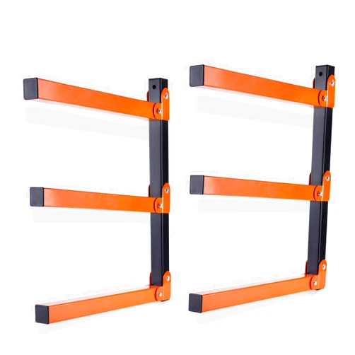 Ultrawall Wall Mount Wood Organizer and Lumber Storage Metal Rack with 3-Level - Indoor & Outdoor Use, 2 Pack