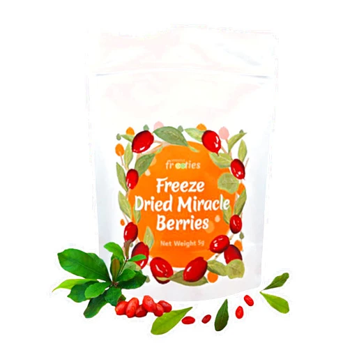 Miracle Frooties Natural Freeze Miracle Dried Fruit - Magic Berries Turns Sour Foods to Sweet for Snacks, Dessert, Vegan, and Reduce Sugar Use (1 Pack of 10 Pcs)