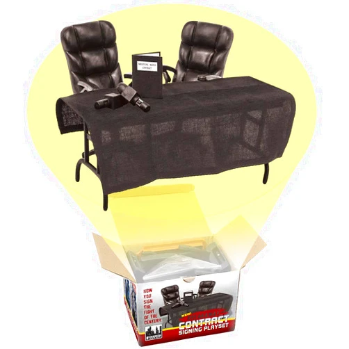 Figures Toy Company Breakable Contract Signing Playset for Wrestling Action Figures