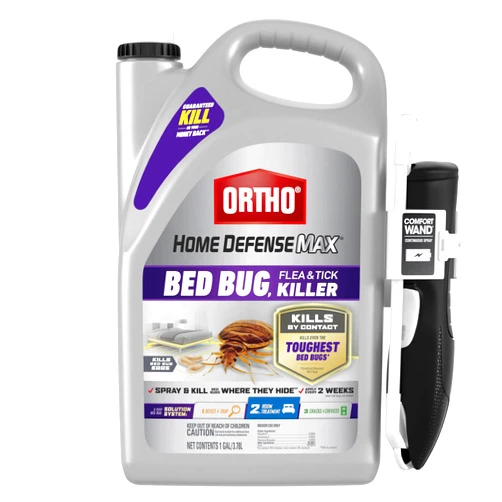 Ortho Home Defense Max Bed Bug, Flea and Tick Killer with Comfort Wand, Bed Bug Spray, Kills Bed Bug Eggs, Fleas and Ticks, 1 gal.