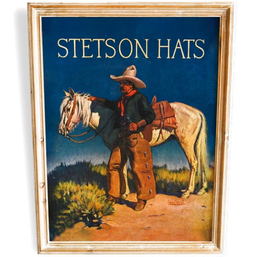 DREAM BIG PRINTABLES Stetson Hats Art Print - 8x10 (Unframed) | Vintage Charm for Modern Spaces | Vintage Decor | Farmhouse Wall Decor | Aesthetic Room Decor