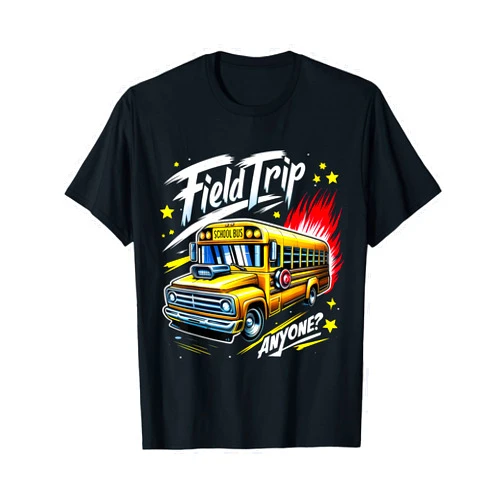 Cute Teaching Apparel and Student Gifts Retro Groovy Field Trip Anyone Teachers Kids Field Day 2025 T-Shirt
