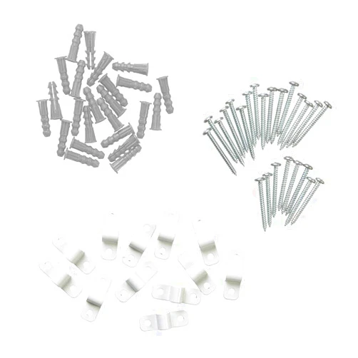 ClosetMaid 7561 Shelf Clips for Concrete Installation, 12-Pack , White