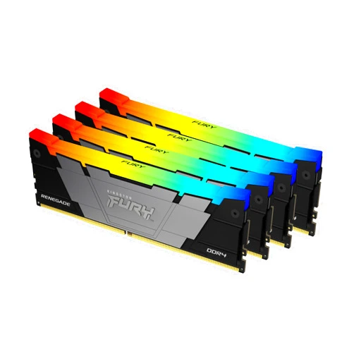 Kingston Fury Renegade RGB 32GB 3600MT/s DDR4 CL16 DIMM (Kit of 4) Desktop Gaming Memory - KF436C16RB2AK4/32