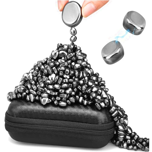 Dilabnba Magnet Ferrite Putty with 2PCS Magnet Stones, 300g Magnetic Ferrite Stones, Sensory Magnet Rocks Desk Toys for Office, Fidget Toys for Adults, Holiday Stocking Stuffer