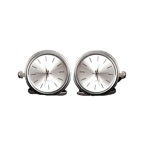 Firbngc 2.2/0.8in Men's Cuff Links Clock Cufflinks Watches Cufflinks Gold Cuff Link Classic French Business Shirt Accessories for Fashion Men Father's Day Lover Friends Birthdays Wedding Anniversaries