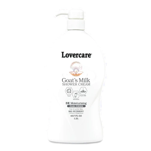 Lover's care goat's milk shower cream 40.7 oz (1200ml) -Pearl Powder plus Bio Nutrient