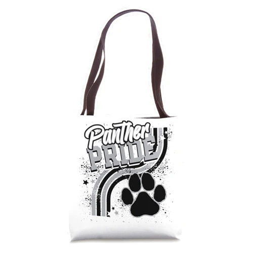 PANTHERS TEES CO Panther Pride School Spirit Paw Print Retro School Teacher Tote Bag