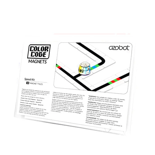 Ozobot Color Code Magnets Speed Kit, Interactive Coding Learning Tool for Kids Ages 3+, Enhances Logic & Problem Solving Skills, 18 Tiles, Evo & Color Codes Magnets Base Kit Required Not Included