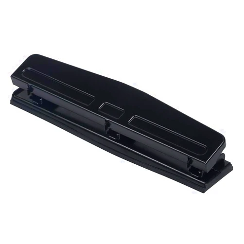 JAM PAPER Metal 3 Hole Punch - Black - 10 Sheet Capacity - Hole Puncher Sold Individually