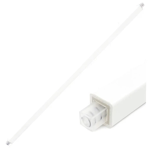 Showingo 24-Inch Spring End Sturdy Plastic Wall Mount Replacement Towel Bar for Bathroom and Kitchen Towel Storage (White) (1 Pack)