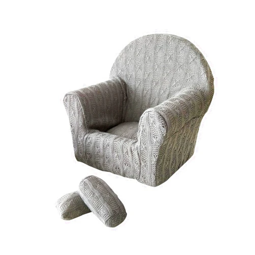 MERIGLARE Posing Sofa Set Baby Photo Props Decor Small Armchair for Studio Infant Photography, Gray, 29cm