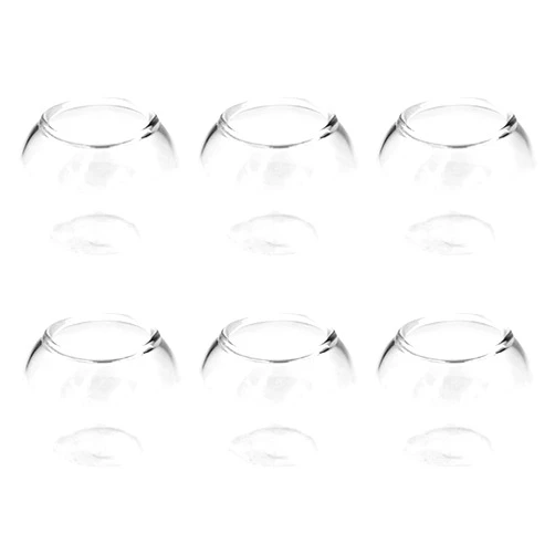 LOGOFUN 6pcs Miniature Fish Bowl Dollhouse 1: 12 Mini Glass Goldfish Tank Small Glass Goldfish Bowl for Dollhouse House Desktop Ornaments - 24MM