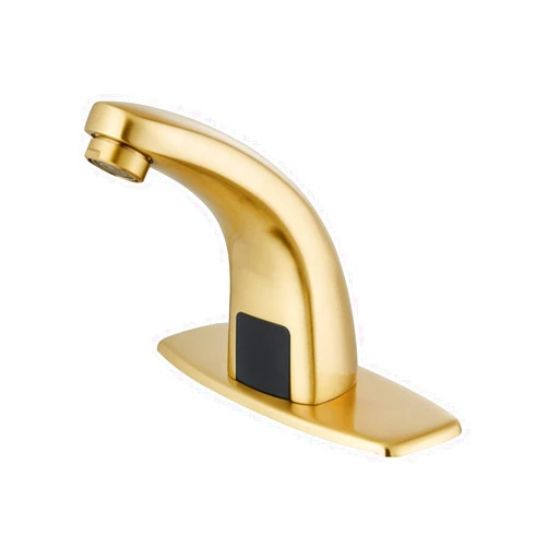Gangang Touchless Bathroom Sink Faucet, Hands Free Gold Automatic Motion Sensor Touchless Faucet for Household Bathroom