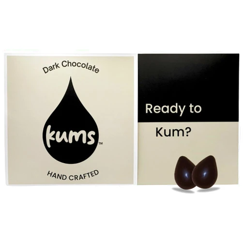 Kums Dark Chocolate (1 Box) Mood Chocolate for Couples Chocolate Tabs, Vegetarian Delight Ideal for Men & Women | Luxurious Tab Chocolate Bars (Tailored For His And Her Chocolate) Romance Chocolate