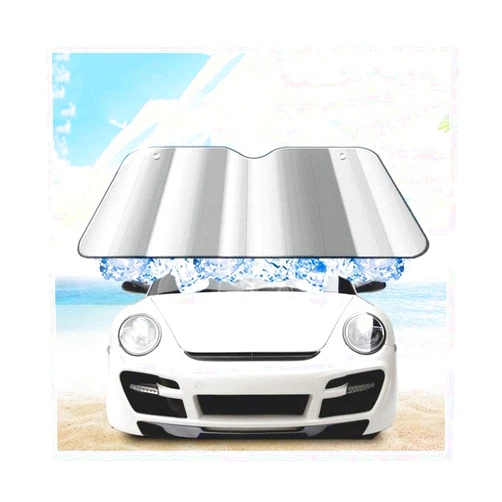 LSXIAO-Car Sun Shade Anti-UV Resist Aging Strong Light Protection Lightweight Reflective Aluminum Foil Suitable for Most Vehicle Models Outdoor (Color : Silver, Size : 70x70x140cm)