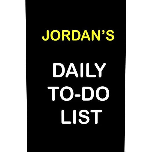 Creative Press Daily To-Do List For JORDAN : Personalized Checklist Notebook With Name, for Daily and Weekly Planning, 120 Pages: Practical, Simple To-Do Checklist Notebook