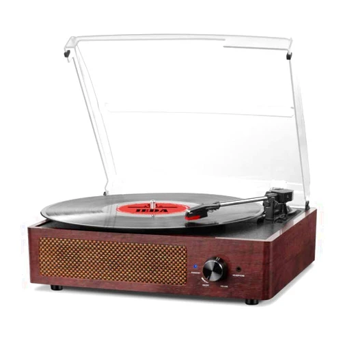 Cotsoco Turntable Record Player Bluetooth wth Built in 2 Stereo Speakers, 3 Speed 3 Size Portable Retro Vinyl LP Player for Entertainment and Home Decoration