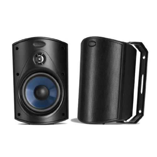 Polk Audio Atrium 4 Outdoor Speakers with Powerful Bass (Pair, Black) | All-Weather Durability | Broad Sound Coverage | Speed-Lock Mounting System (Renewed)