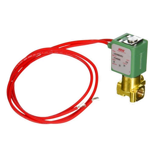 ASCO U8256B045V-24/DC Brass Body Direct Acting Subminiature Solenoid Valve, Open Frame Enclosure, 1/8
