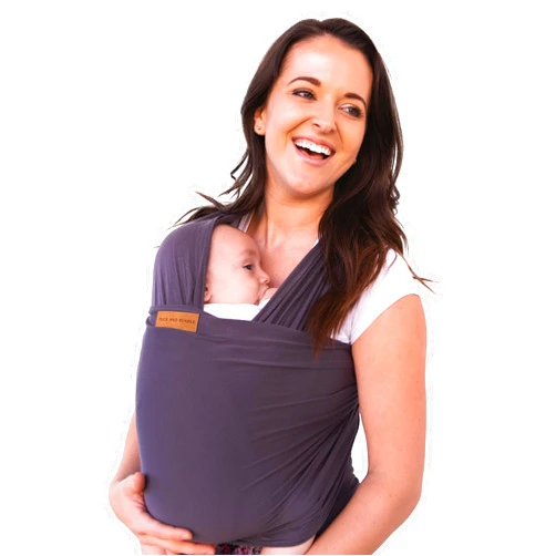 Tuck and Bundle Baby Wrap Carrier for Newborns, Infant Carrier for Babywearing, 8-35 lb Lightweight Soft Tencel Modal Baby Wraps, Baby Essentials, Best for Baby Shower, 0-18 Months Old - Slate Grey