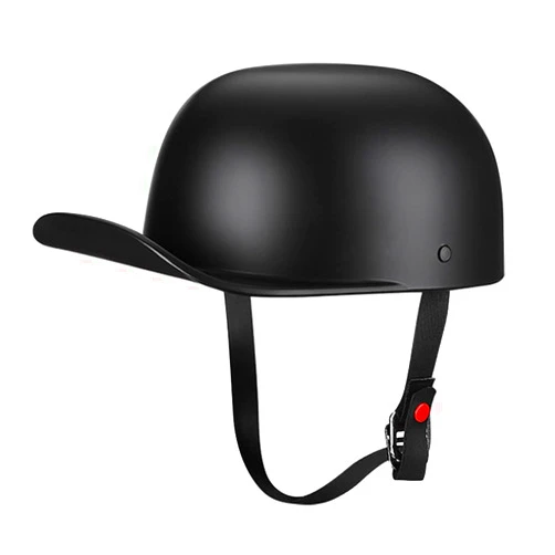 Woljay Vintage Open Face Motorcycle Helmet Retro Baseball Cap Half Helmets Women Men for Scooter Moped Cap Street Cruiser Jet - DOT Certified