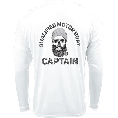 Ink Trendz Boating Humor - Funny Motor Boat Captain, Nautical Fishing Joke Unisex Performance Long Sleeve UPF50 Dri Fit T-Shirt