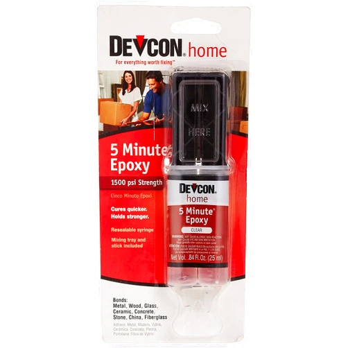 ITW Devcon 20845 Home 5 Minute 0.84 oz, 1-Pack, Clear High Strength Epoxy Anchoring Adhesive