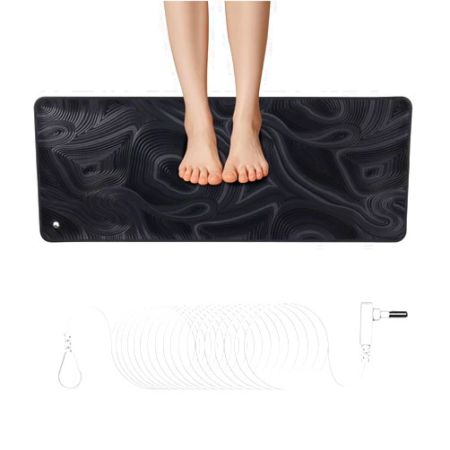 FXYSWGA Geometry Grounding Mat,15ft Grounding Cord,Grounding Pad Kit, Earth Therapy for Foot Mat,Computer Mat, Sleep Mat, Pet Mat (26.7x10 Inch)