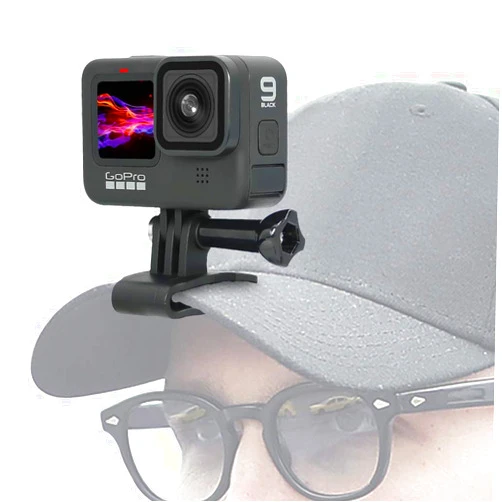 SUREWO Baseball Hat Clip Mount Baseball Cap Clamp Quick Release Mount Compatible with GoPro Hero 13 12 11 10 9 8 7 6 5 Black,DJI Osmo Action 5 pro/4/3/2,AKASO/Crosstour/Campark and More