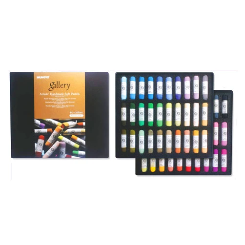 Honsell Mungyo MPHM-60P Gallery Artists' Handmade Soft Pastels Portrait Shades - 60 Artists' Quality Crayons Hand Rolled Soft Texture