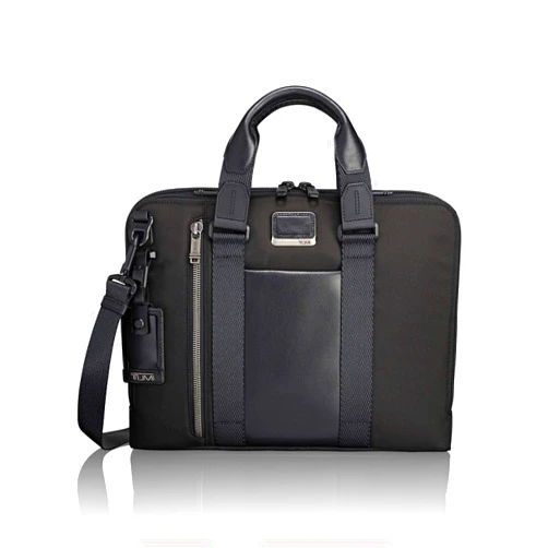 TUMI - Alpha Bravo Aviano Laptop Slim Brief Briefcase - 15 Inch Computer Bag for Men and Women - Black