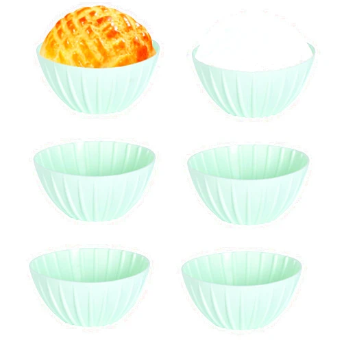 JIELUO Mini Banneton Basket,6 Pcs 5 Inch Small Sourdough Banneton Bread Proofing Basket Set Round Proofing Bowl for Sourdough Loaf Pans Bread Baking Supplies (Green)
