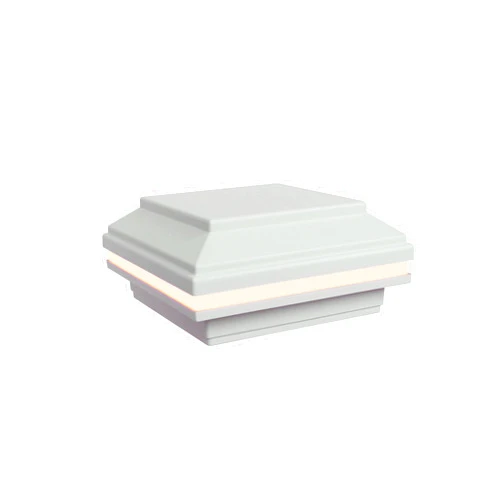 Tru-Scapes Deck Lighting Tru-Scapes 4.5 inch x 4.5 inch LED Deck & Fence Post Cap Light (Fits Trex Transcend Post) (White) - NOT Solar