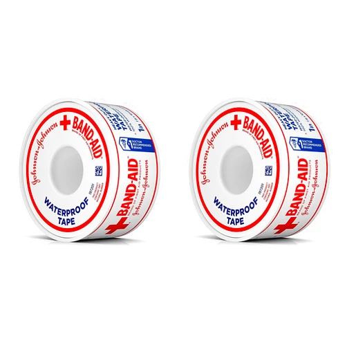 Band-Aid Brand of First Aid Products 100% Waterproof Self-Adhesive Medical Tape Roll to Secure Bandages, Durable First Aid Wound Care Bandaging Tape, 1 Inch by 10 Yards (Pack of 2)